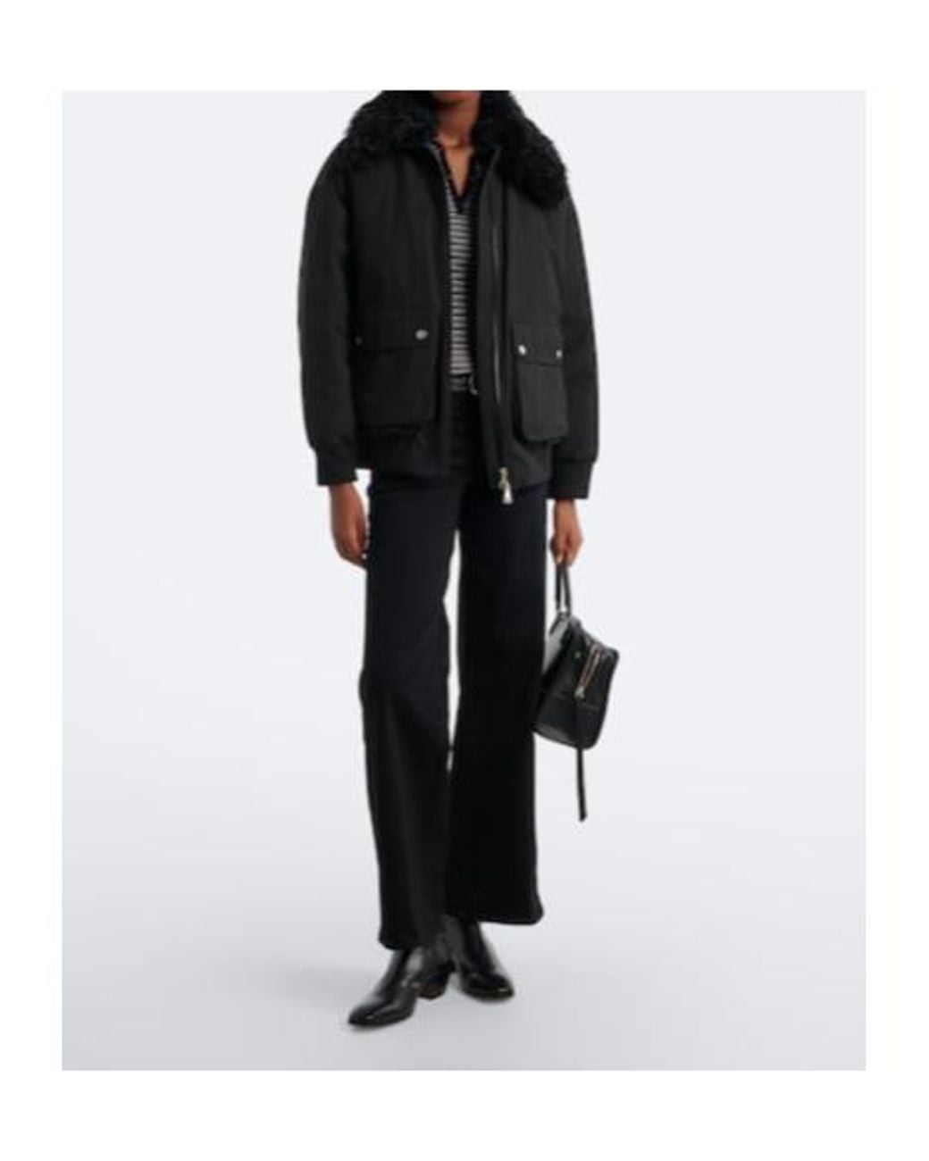 FRAME Black Le Slim Palazzo Wide-Leg Jeans
