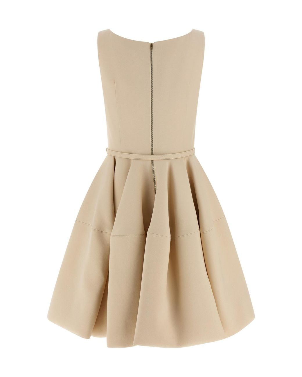 Fendi Natural Belted-Waist Sleeveless Dress