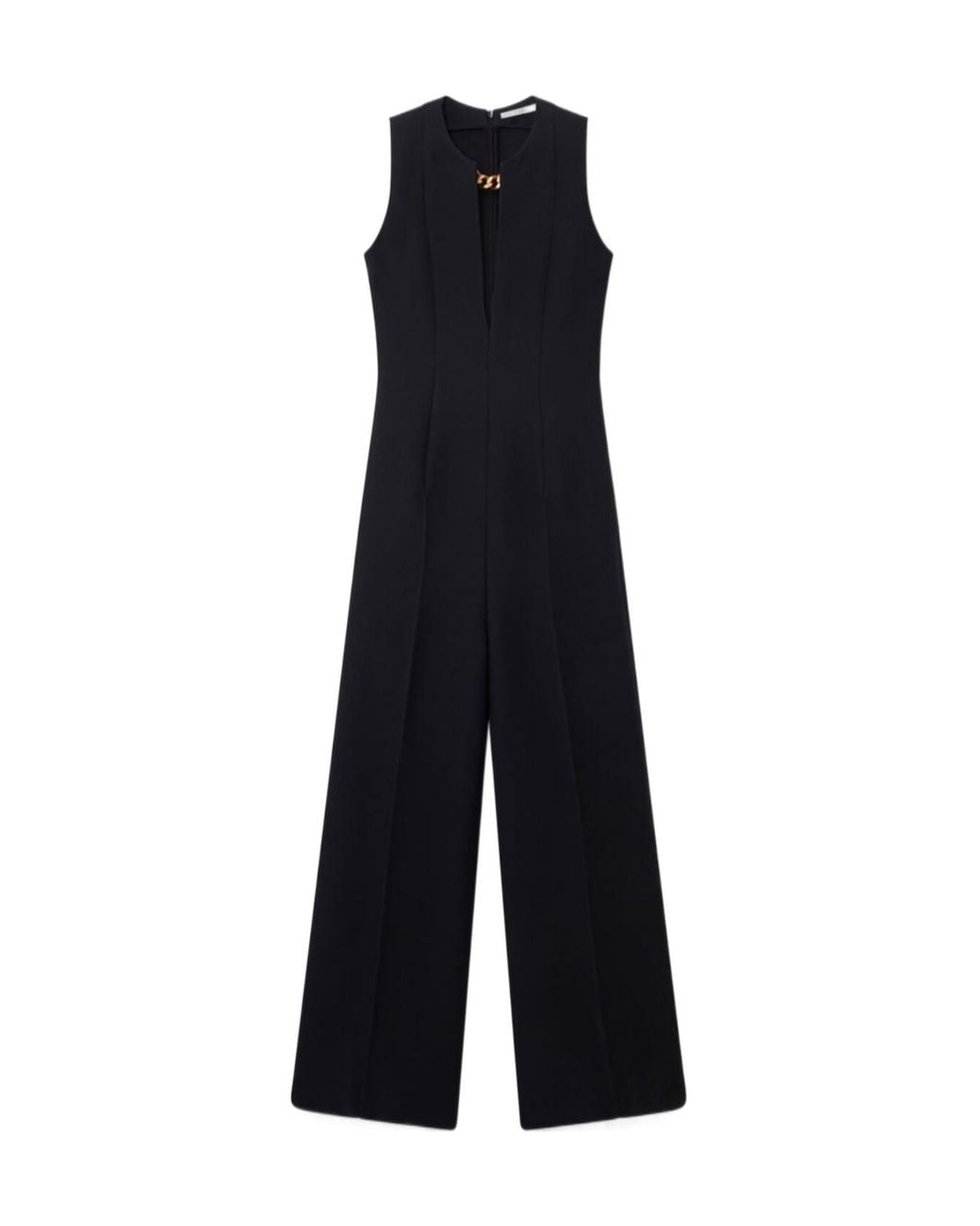 Stella McCartney Blue Chain Embellished Sleeveless Jumpsuit