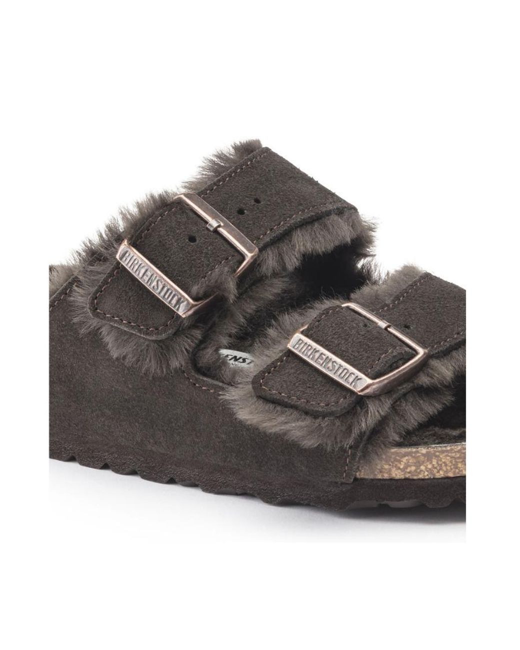Birkenstock Brown Arizona Fur-Lined Sandals for men