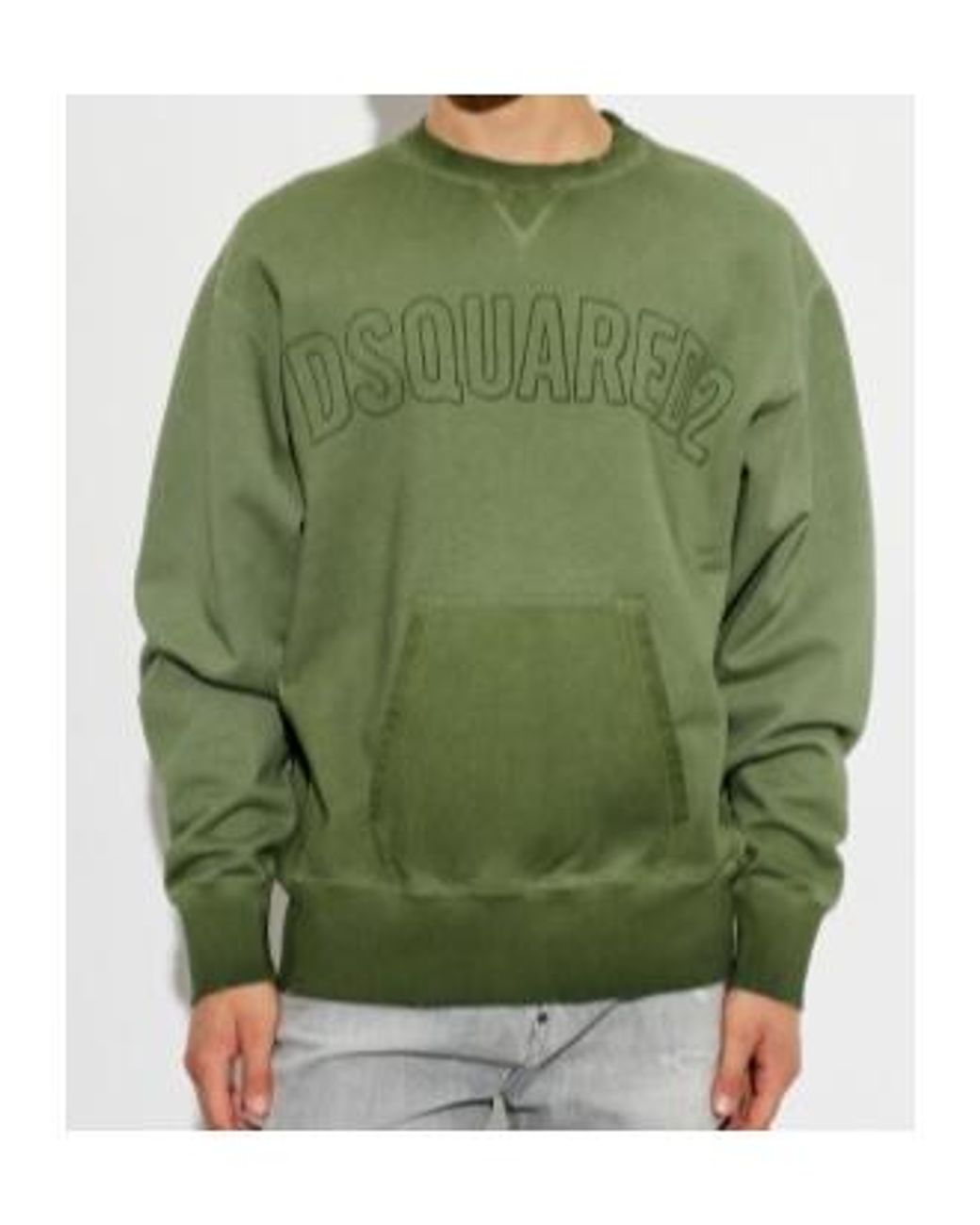 DSquared² Green Logo Crew Sweatshirt for men