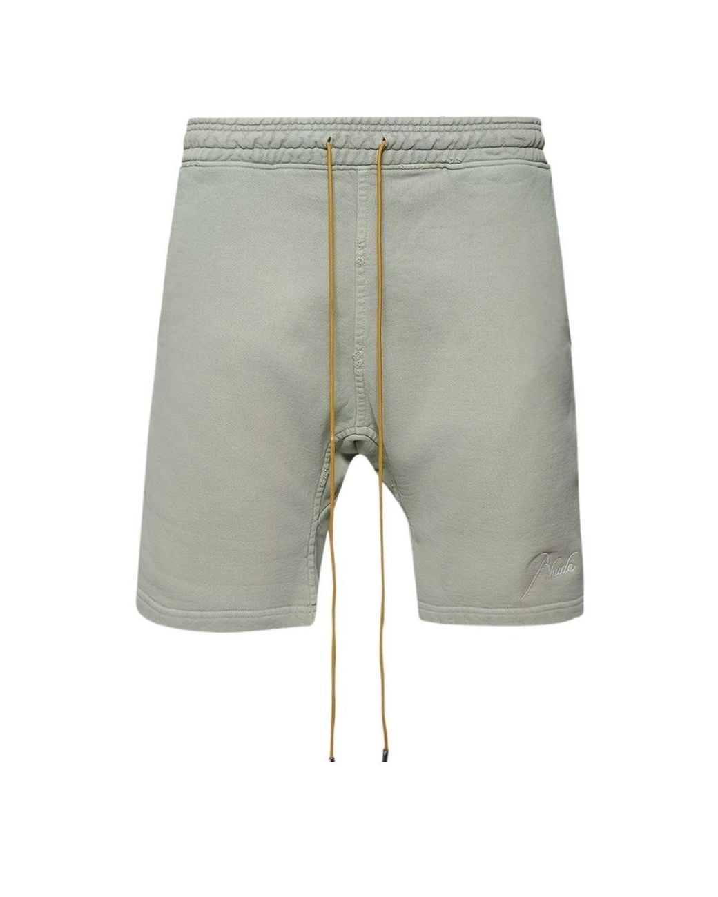 Rhude Green Classique Logo Sweat Shorts for men