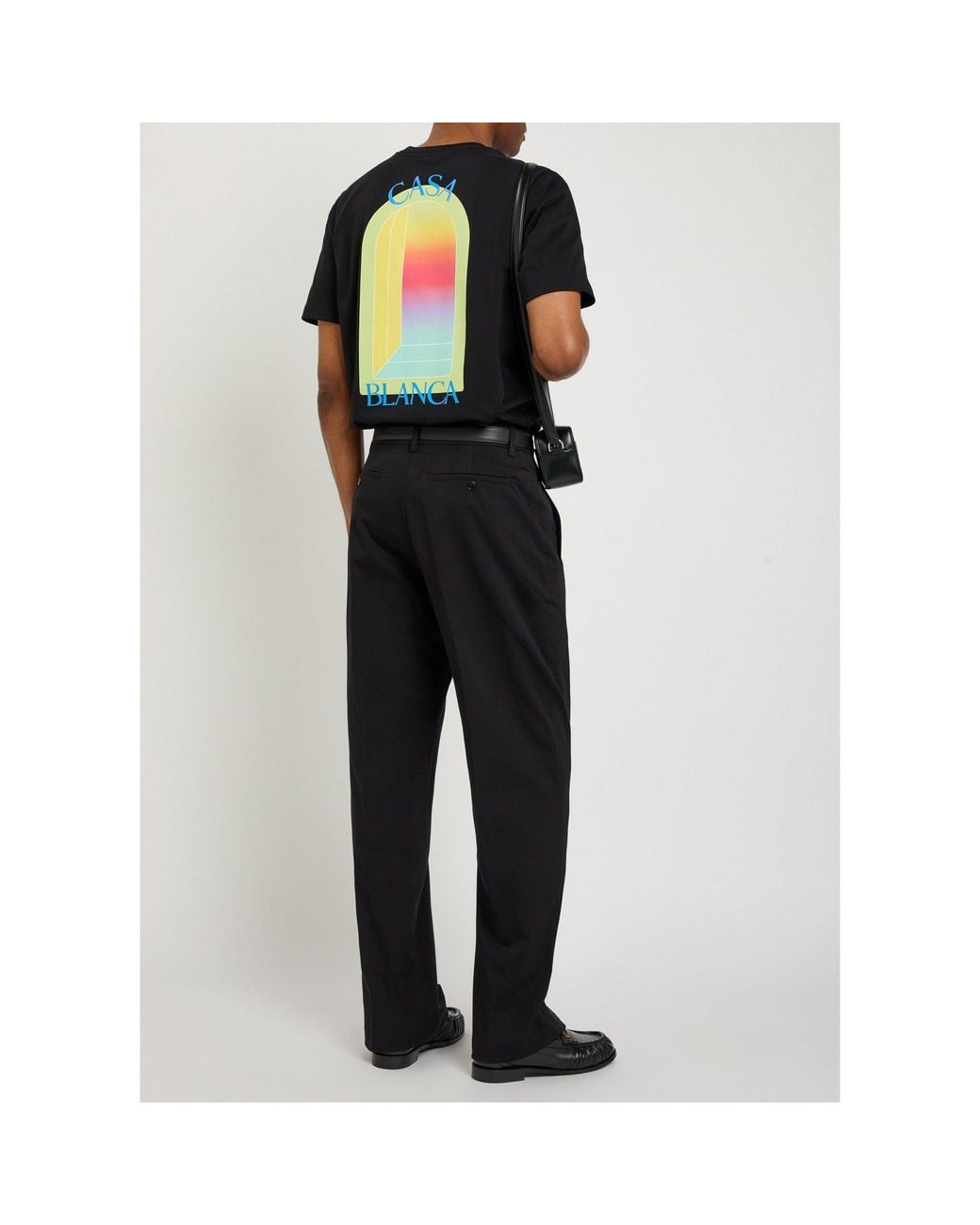 Color World Wide Sign CASABLANCA Wide-Leg Woven Trousers in Black for Men | Lyst