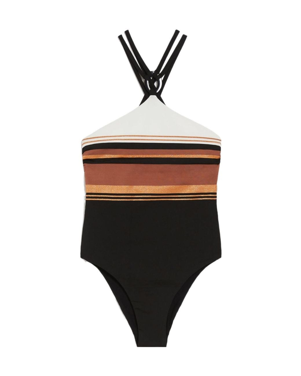 Max Mara White Jacquard Muslin One-Piece Swimsuit