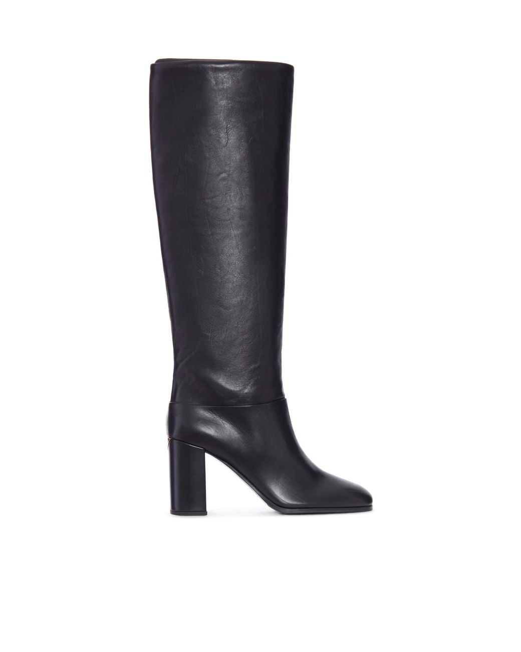 Prada Black Block-Heeled Knee-High Boots