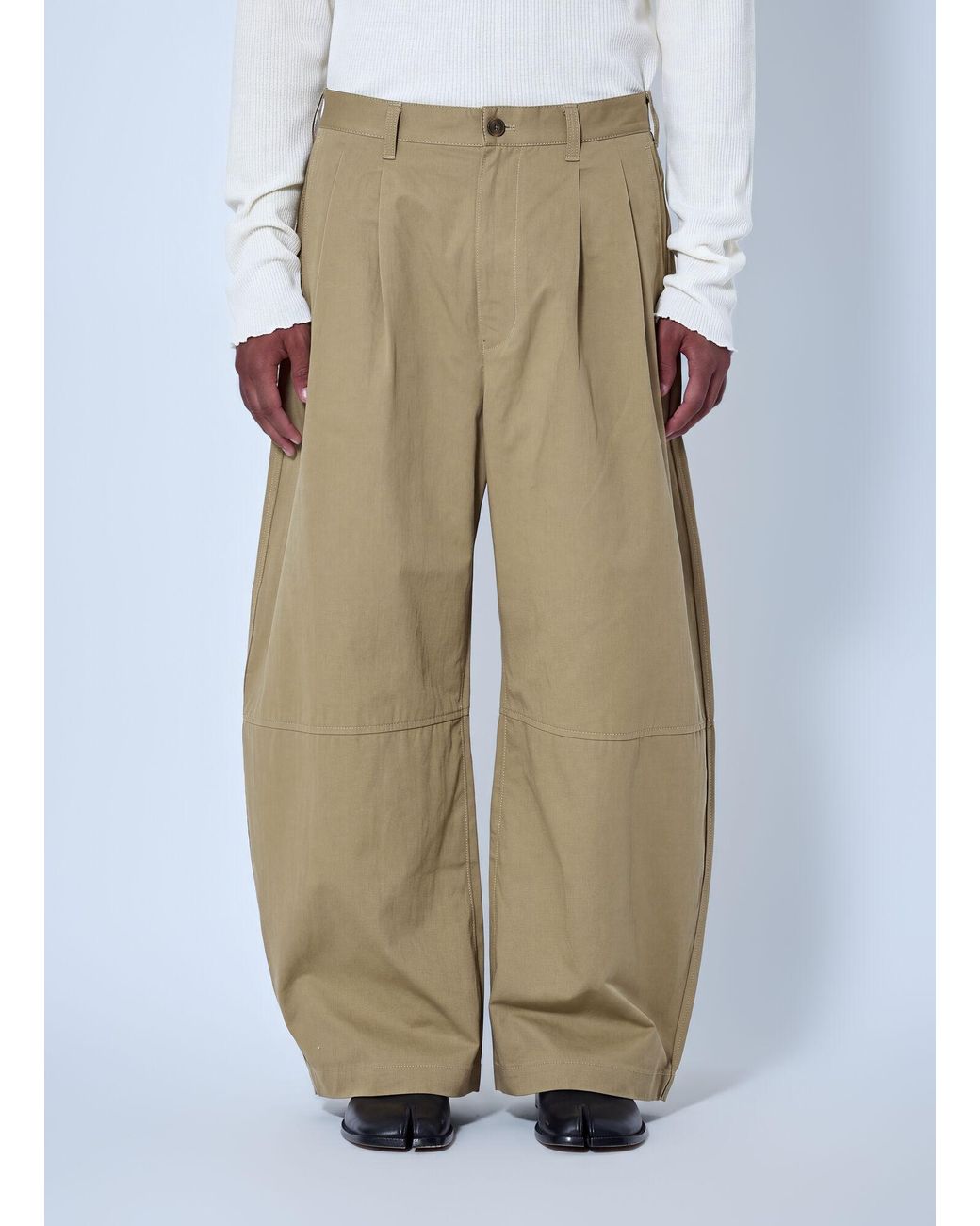 Comme des Garçons Natural Belt-Loop Trousers for men