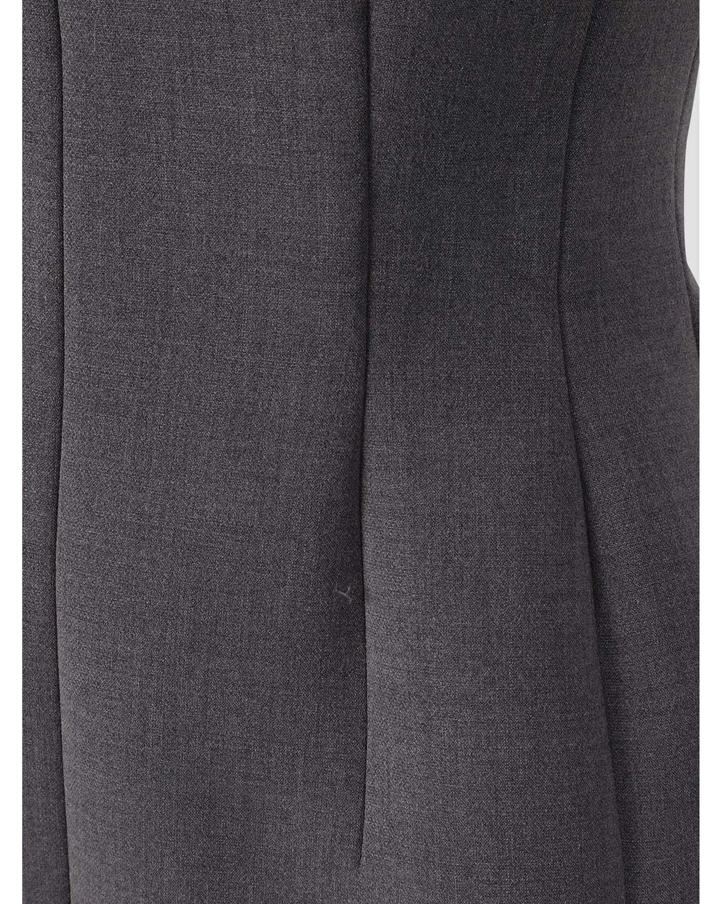Frankie Shop Gray Sleeveless Mini Dress