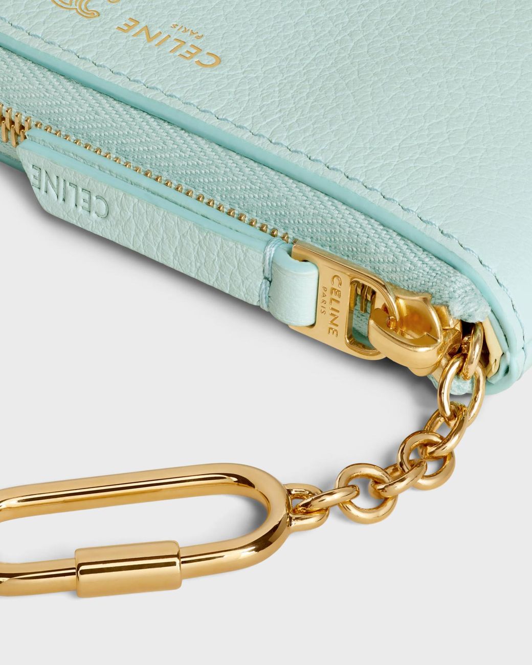Céline Blue Coin Purse Triomphe Stamp
