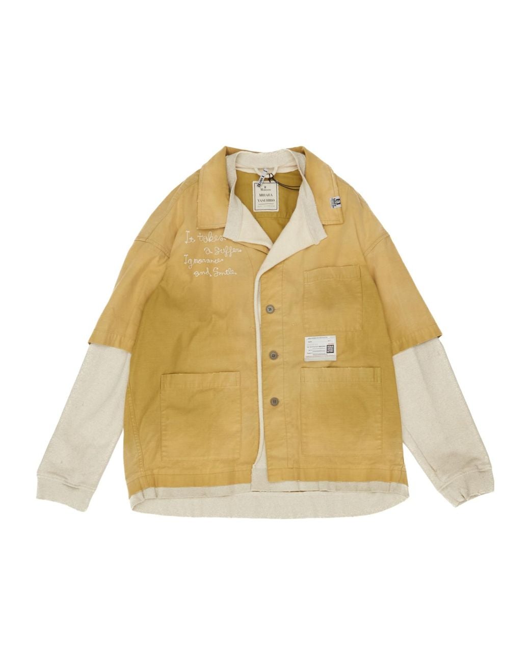 Maison Mihara Yasuhiro Metallic Pullover Layered Shirt for men
