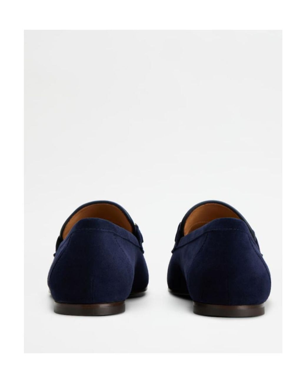 Tod's Blue Logo Plaque Almond Toe Loafers