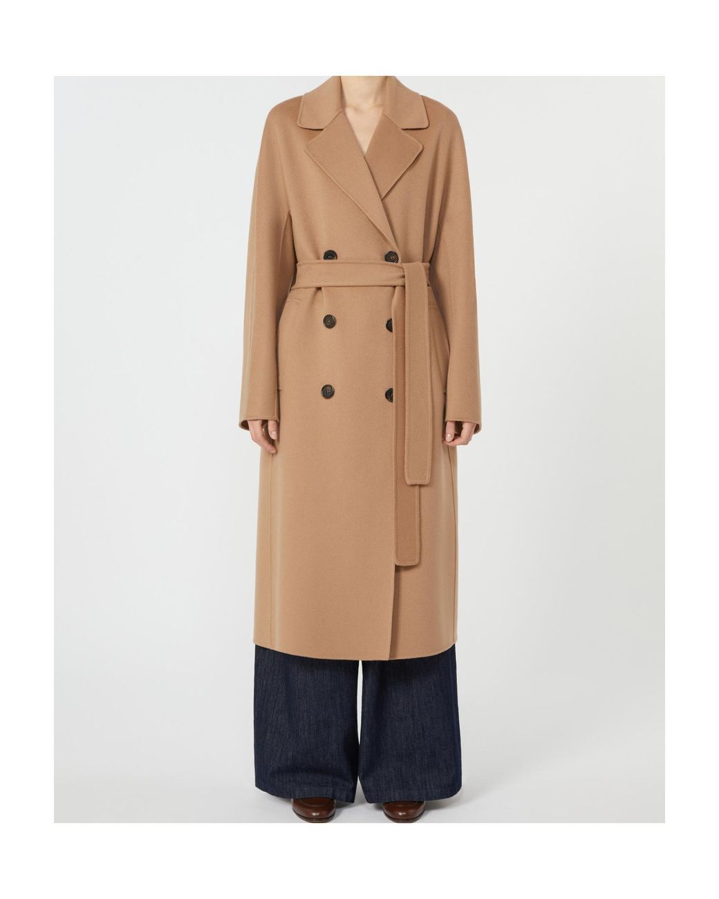 Max Mara Natural 'S Paul Double-Breasted Belted Coat