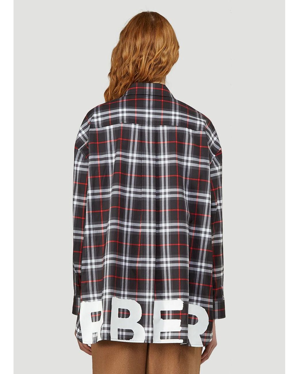 Burberry Multicolor Logo-Print Checked Shirt