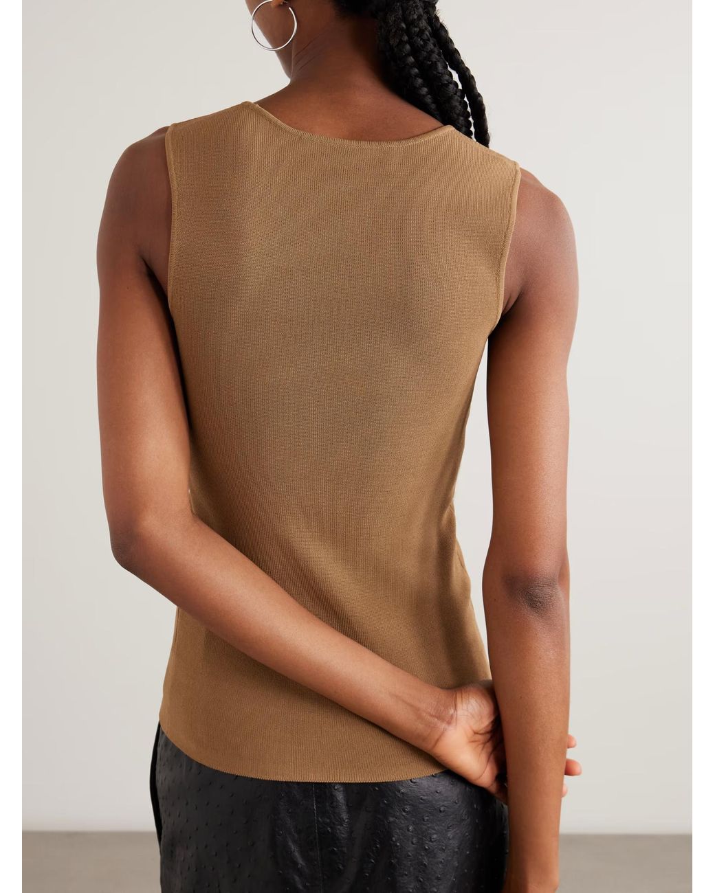 Rohe Brown Crew Neck Knitted Vest