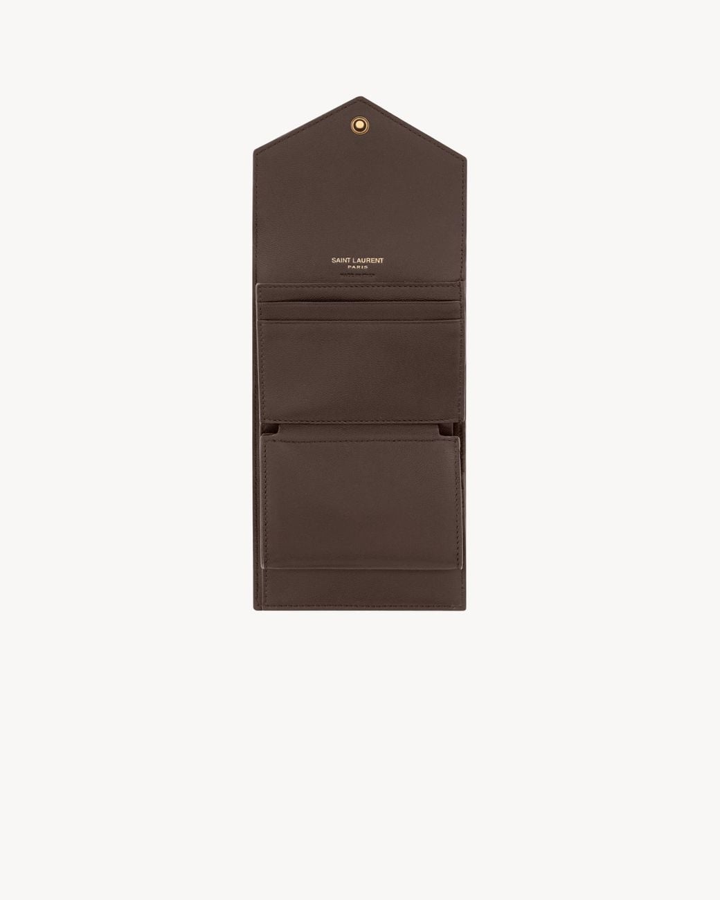 Saint Laurent Brown Cassandre Multi-Fold Wallet
