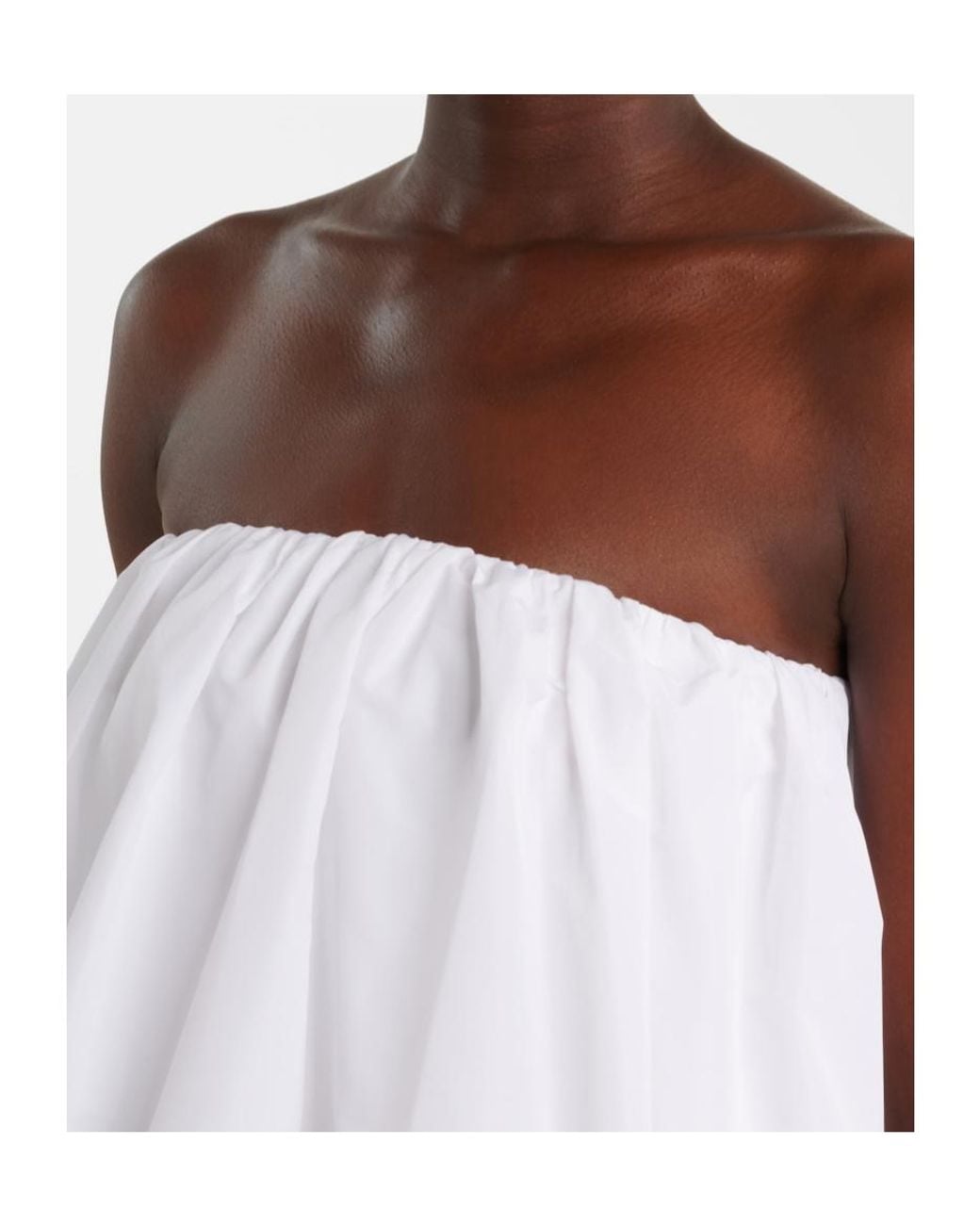 Patou White Strapless Minidress