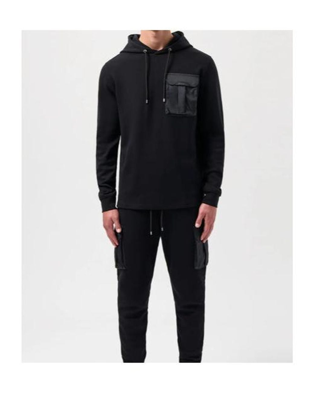BALR Black Long-Sleeved Hoodie for men