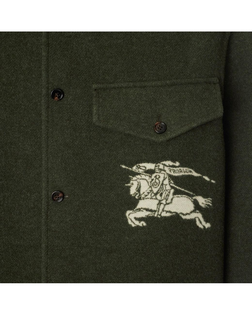 Burberry Green Ekd Motif Stripe Detailed Jacket for men