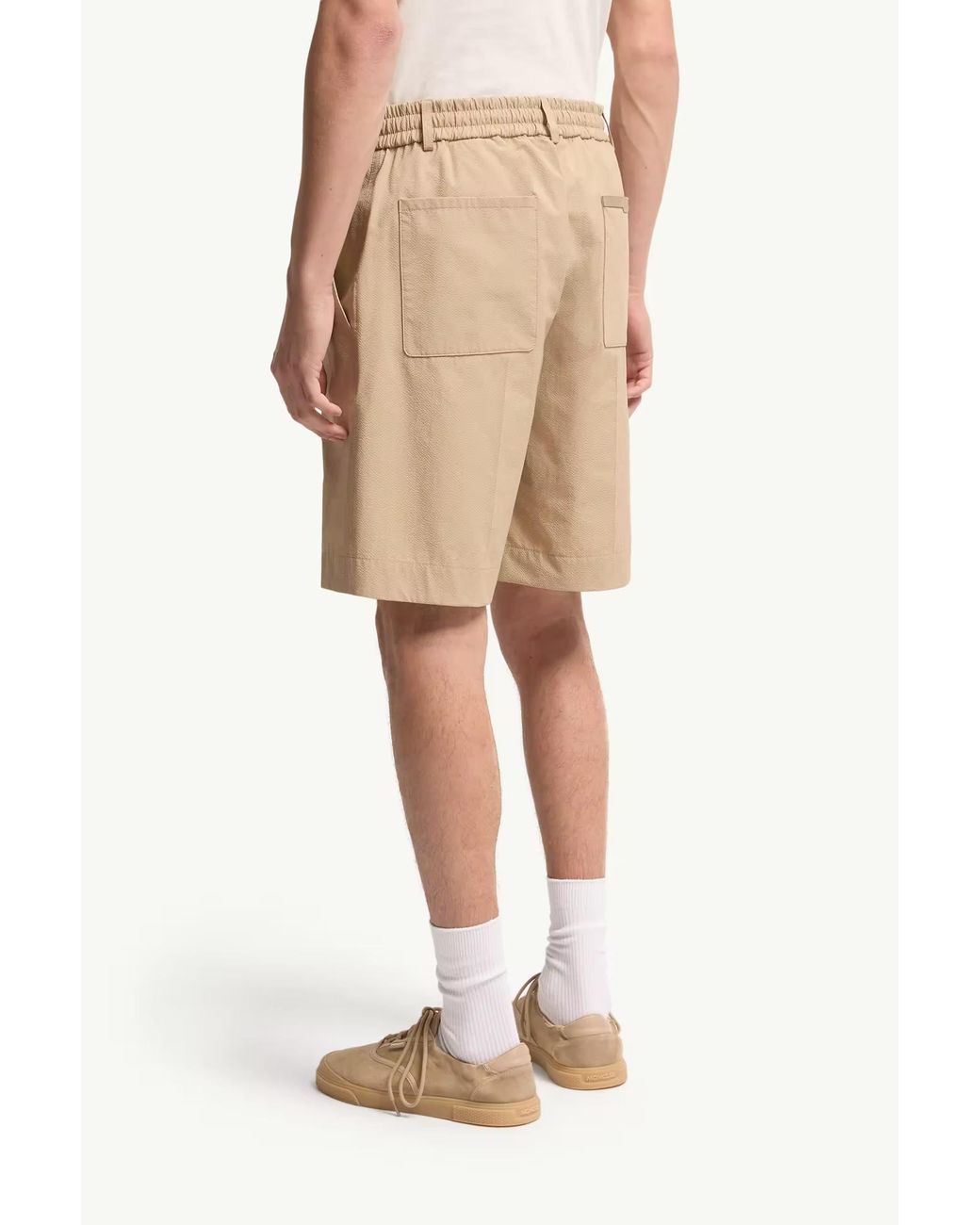 Moncler Natural Relaxed Fit Shorts for men