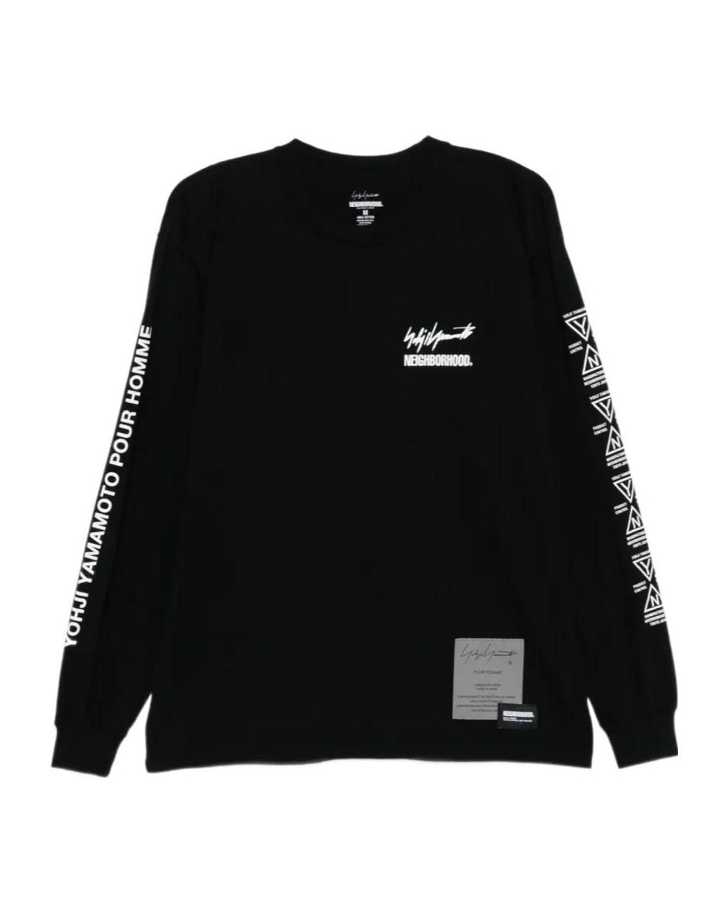 Yohji Yamamoto Black X Neighborhood Logo Printed Sweatshirt for men