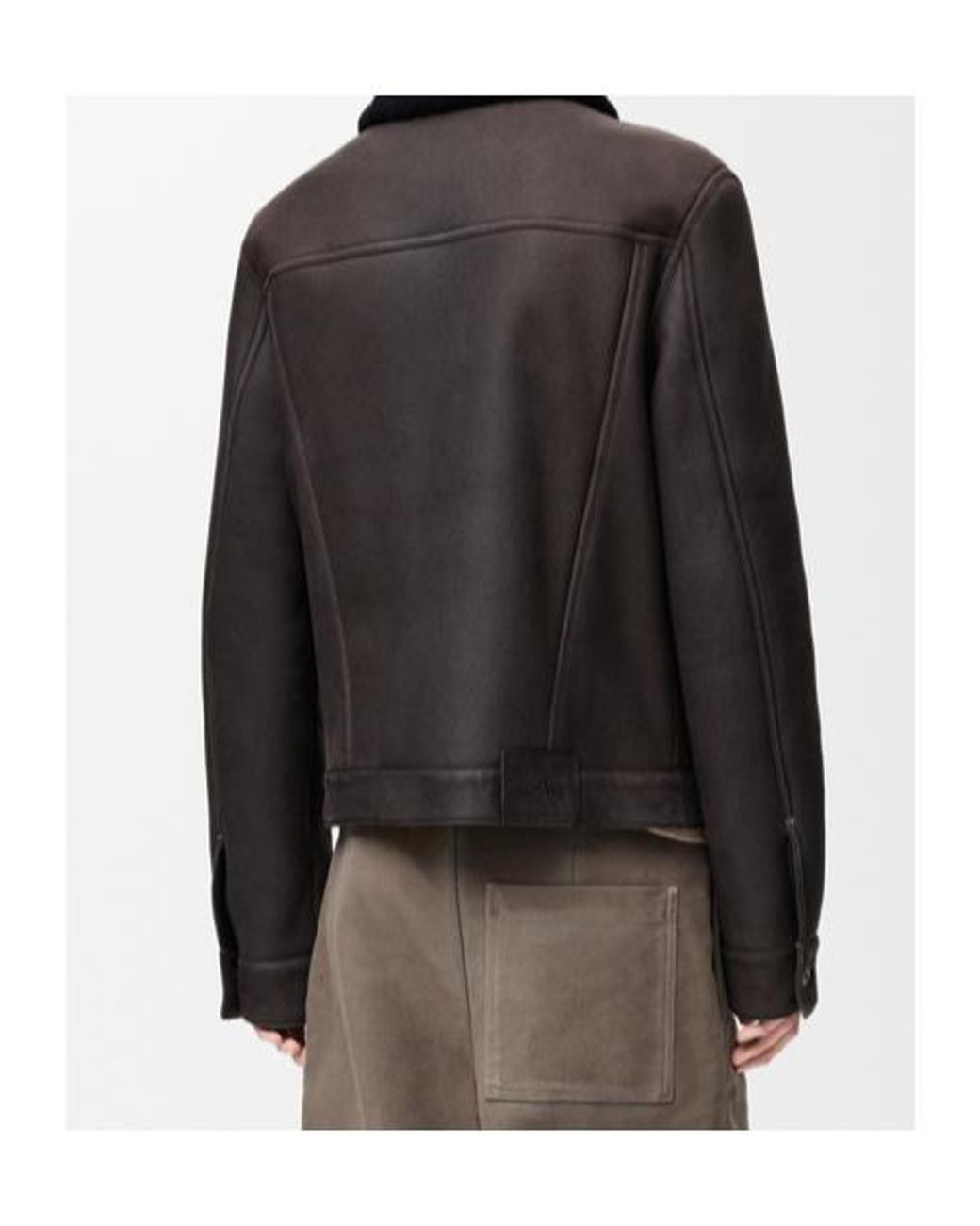 Loewe Black Button Shearling Trucker Jacket