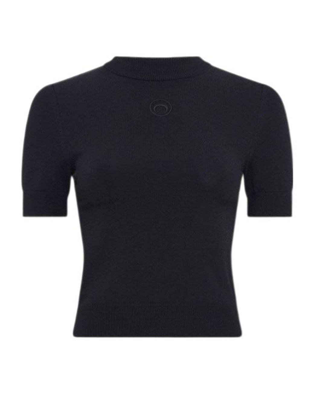 MARINE SERRE Blue Short Sleeved Jumper for men