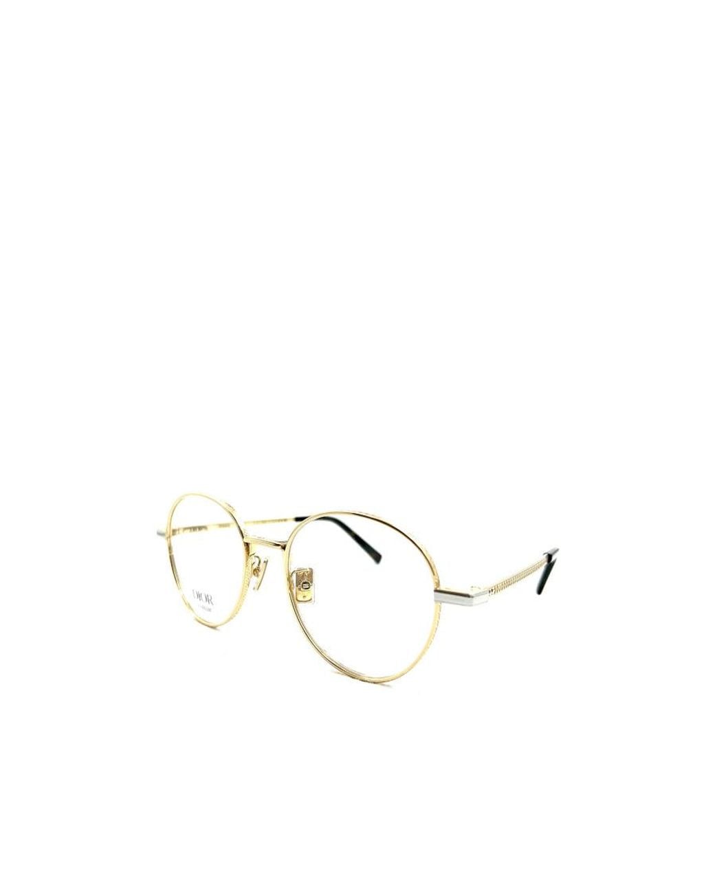 Dior White Eyewear Round-Frame Glasses for men