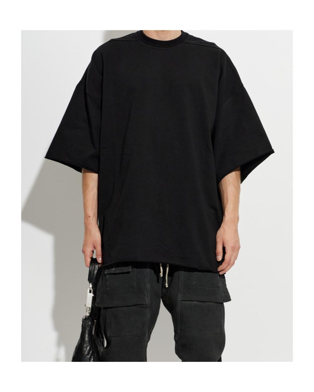 Rick Owens Black Oversized T-Shirt for men