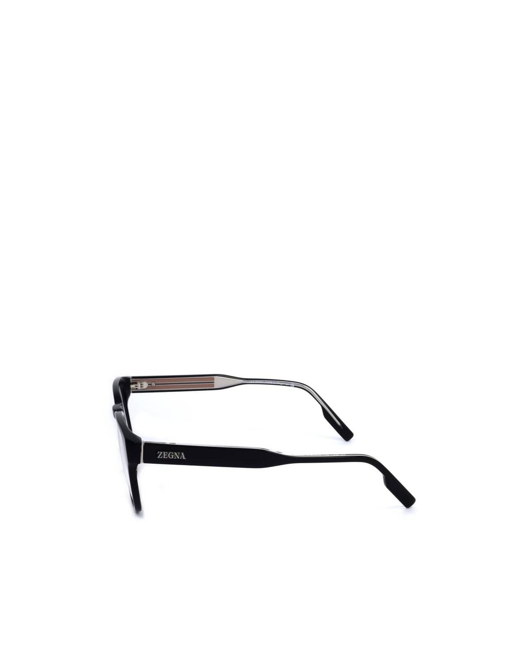 Zegna White Round Frame Glasses for men