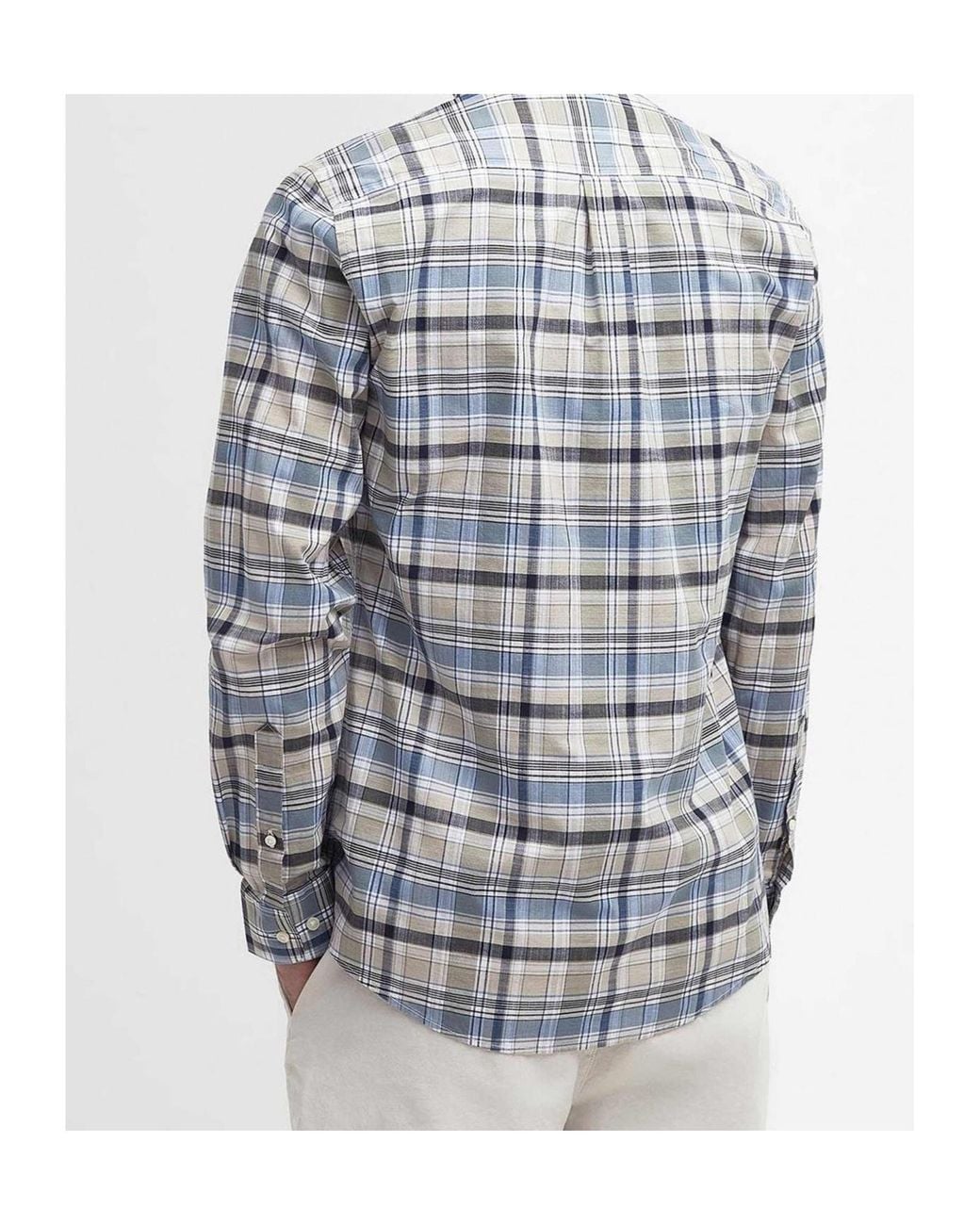 Barbour Blue Logo Detailed Checked Shirt for men