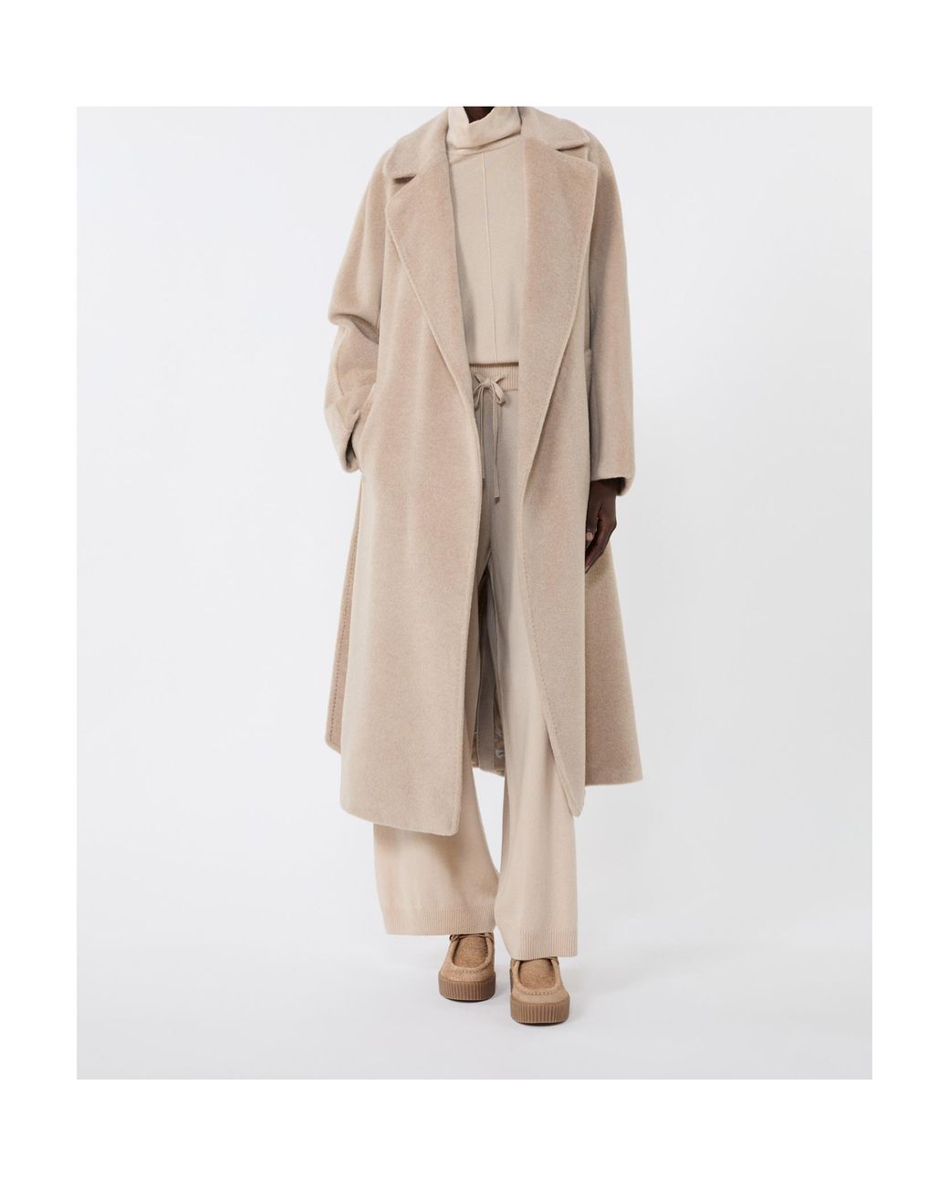 Weekend by Maxmara Natural Tempera Belted Long-Sleeved Coat