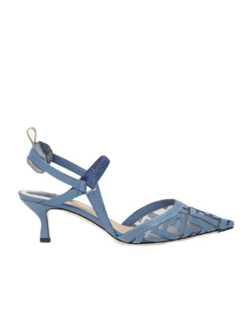 Fendi Blue Colibrì Lite Mesh Pumps