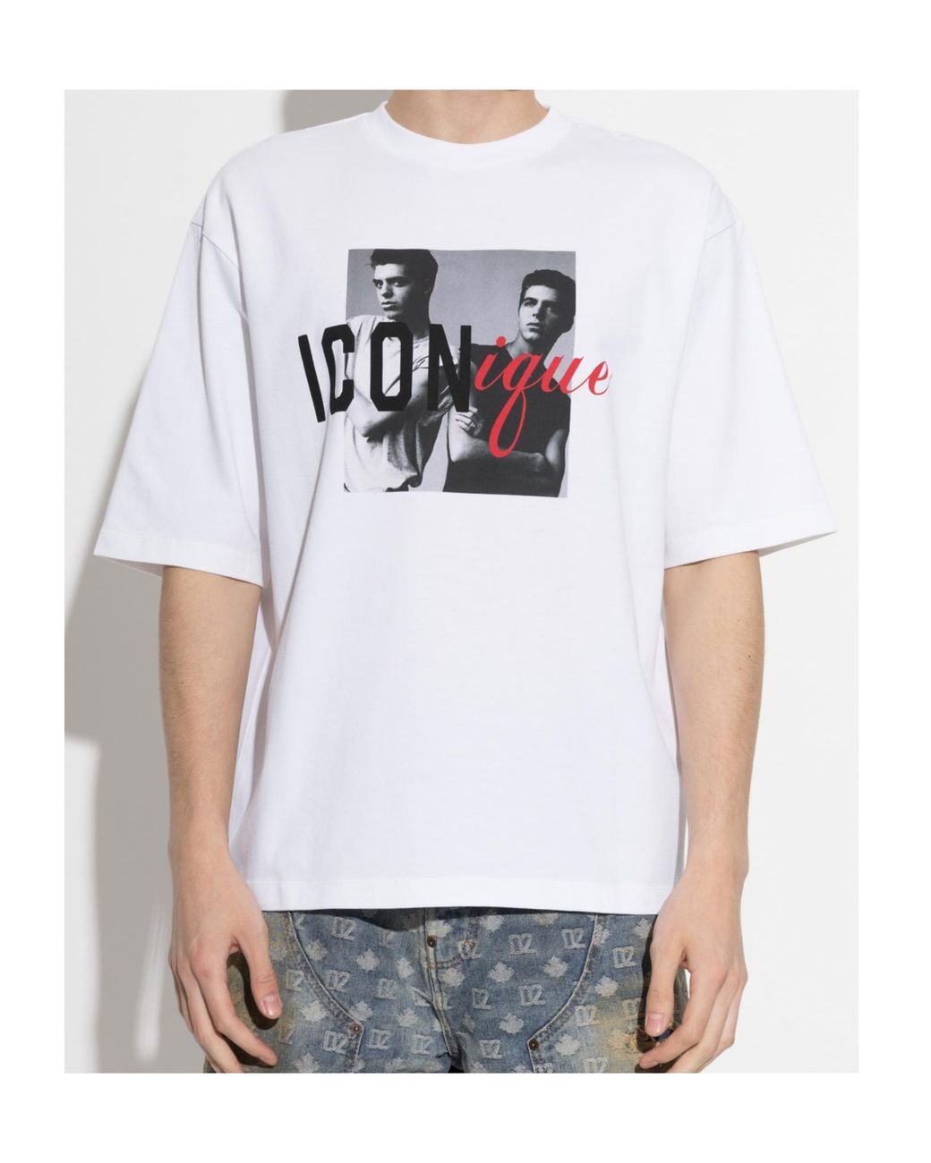 DSquared² White Iconique Graphic T-Shirt for men