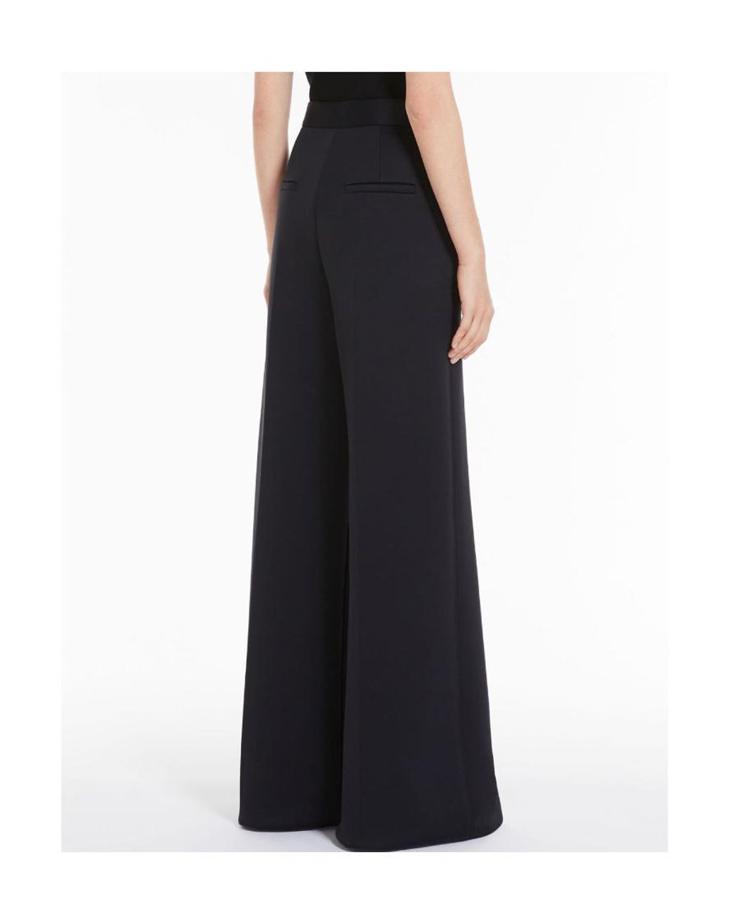Max Mara Blue Zinnia Pleat Detailed High Waist Pants
