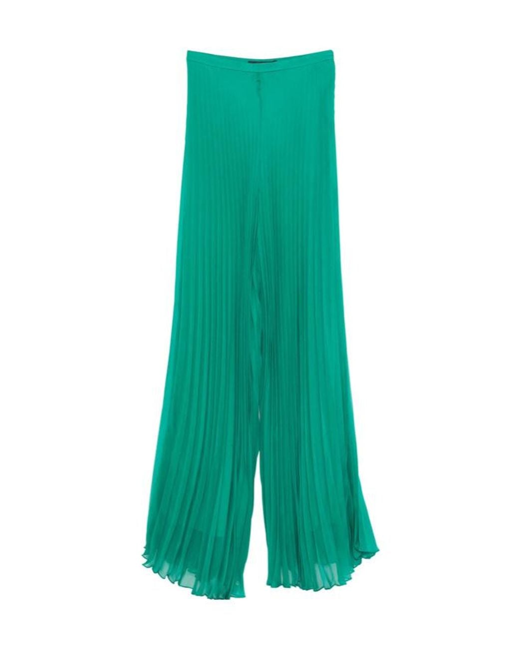 Max Mara Green Wide-Leg Casual Pants