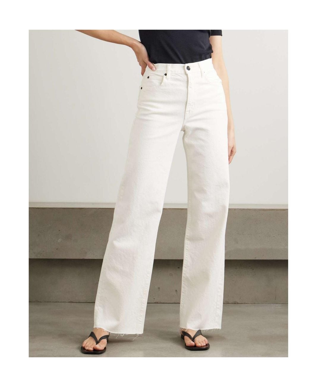 SLVRLAKE Denim White Belt Loop Jeans