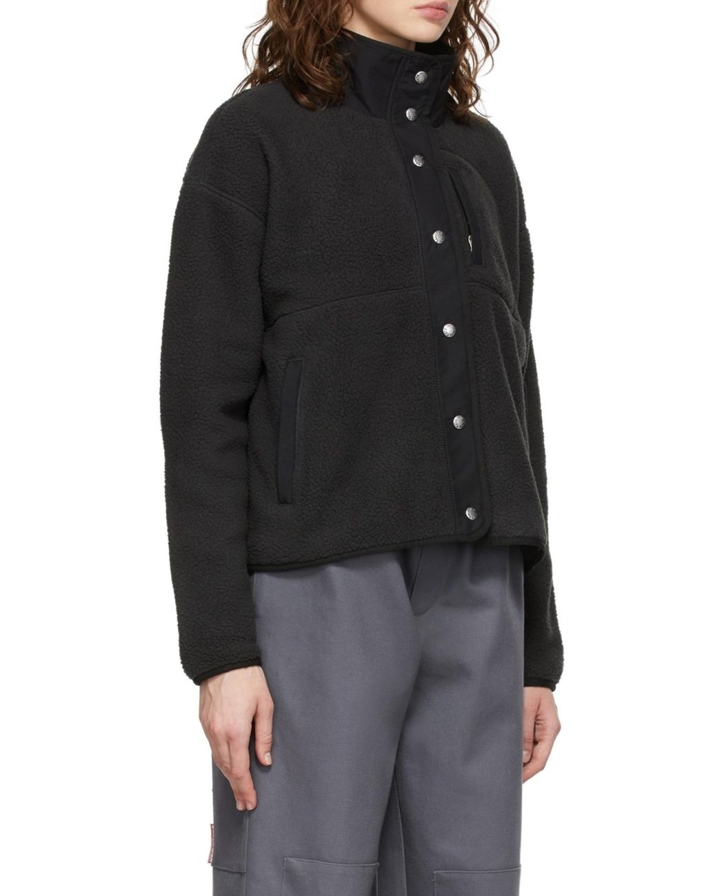 The North Face Black Faux-Shearling High-Neck Jacket