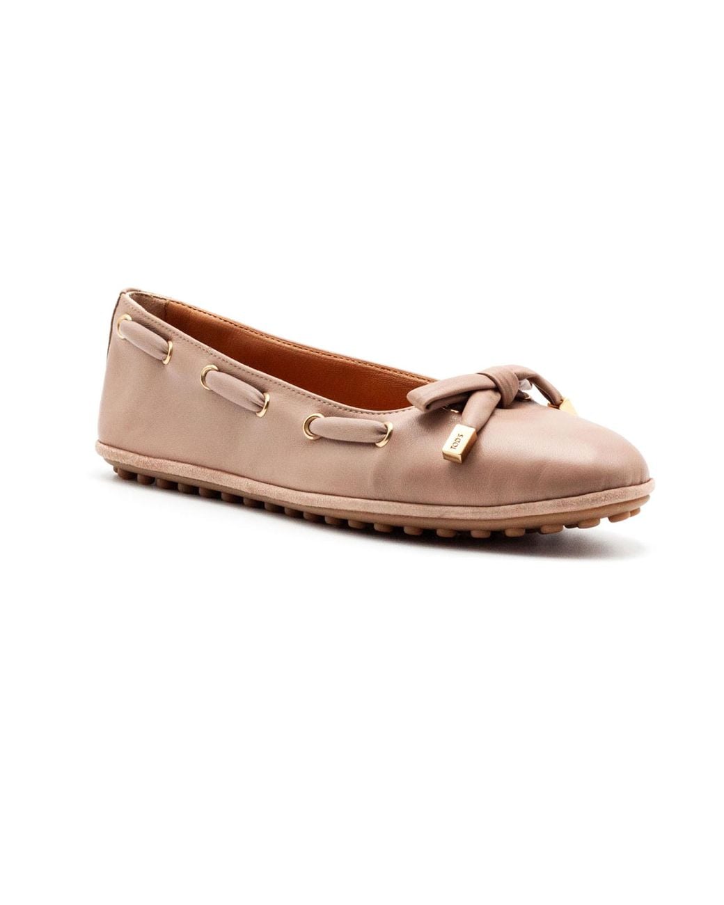 Tod's Brown Bow Detail Ballet Flats