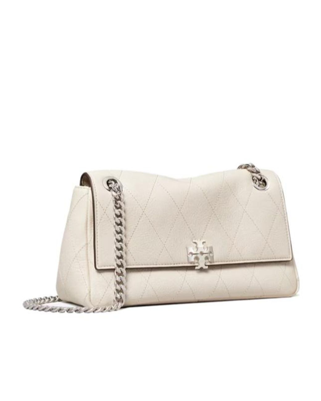 Tory Burch Natural Small Charlie Quilted Small Shoulder Bag