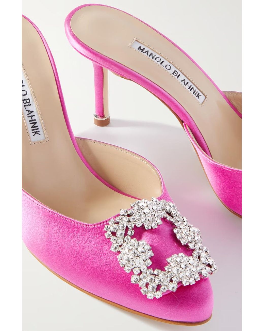 Manolo Blahnik Pink Hangisimu Pointed High Heels