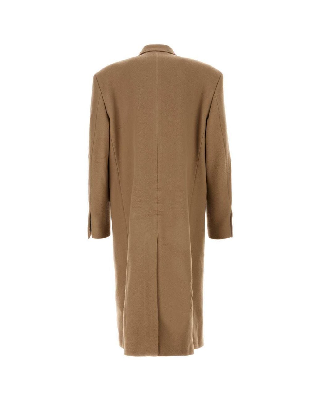 Balenciaga Natural Collared Button-Up Coat for men