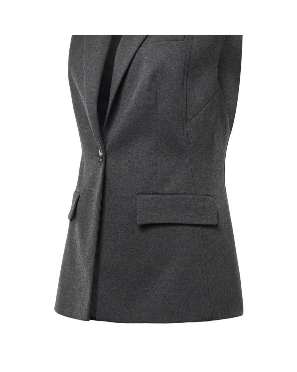 Pinko Black Sleeveless Single-Breasted Blazer