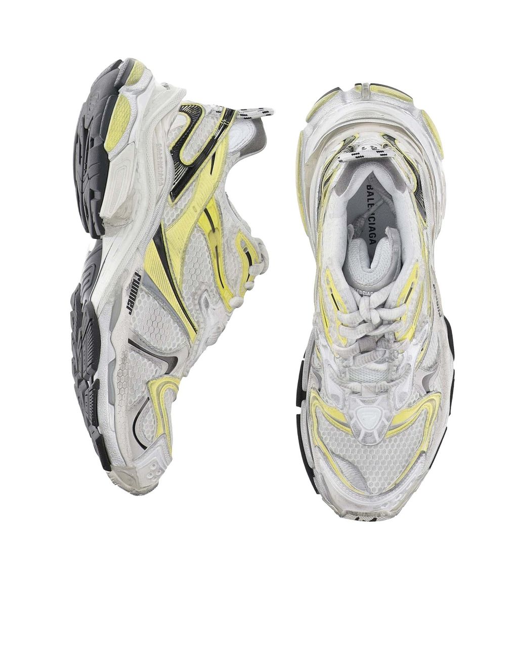 Balenciaga White Runner 2 Lace-Up Sneakers for men