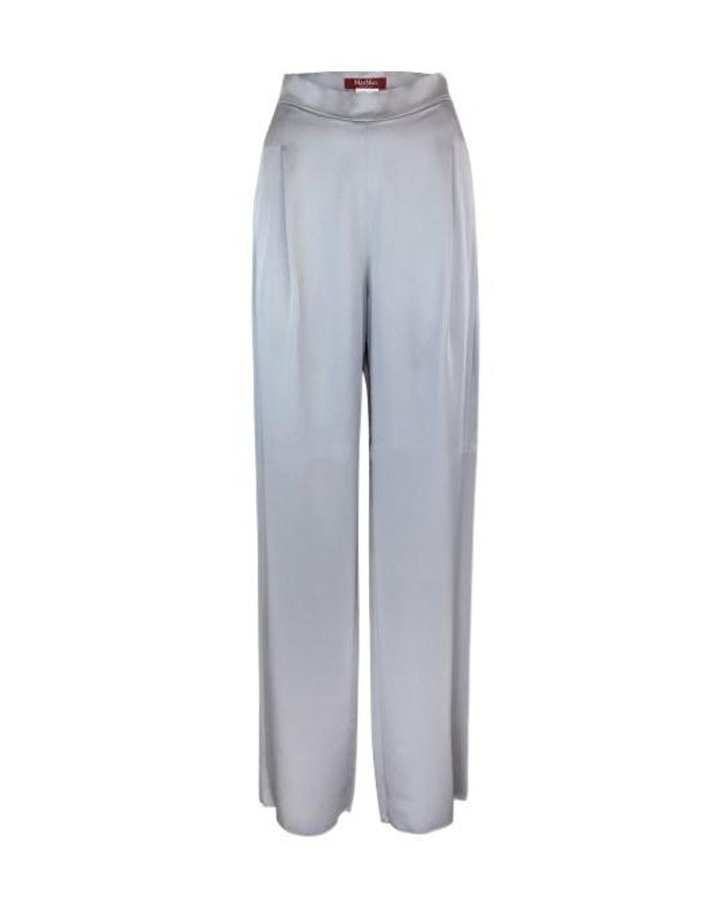 Max Mara Gray Studio High Waist Straight Leg Trousers