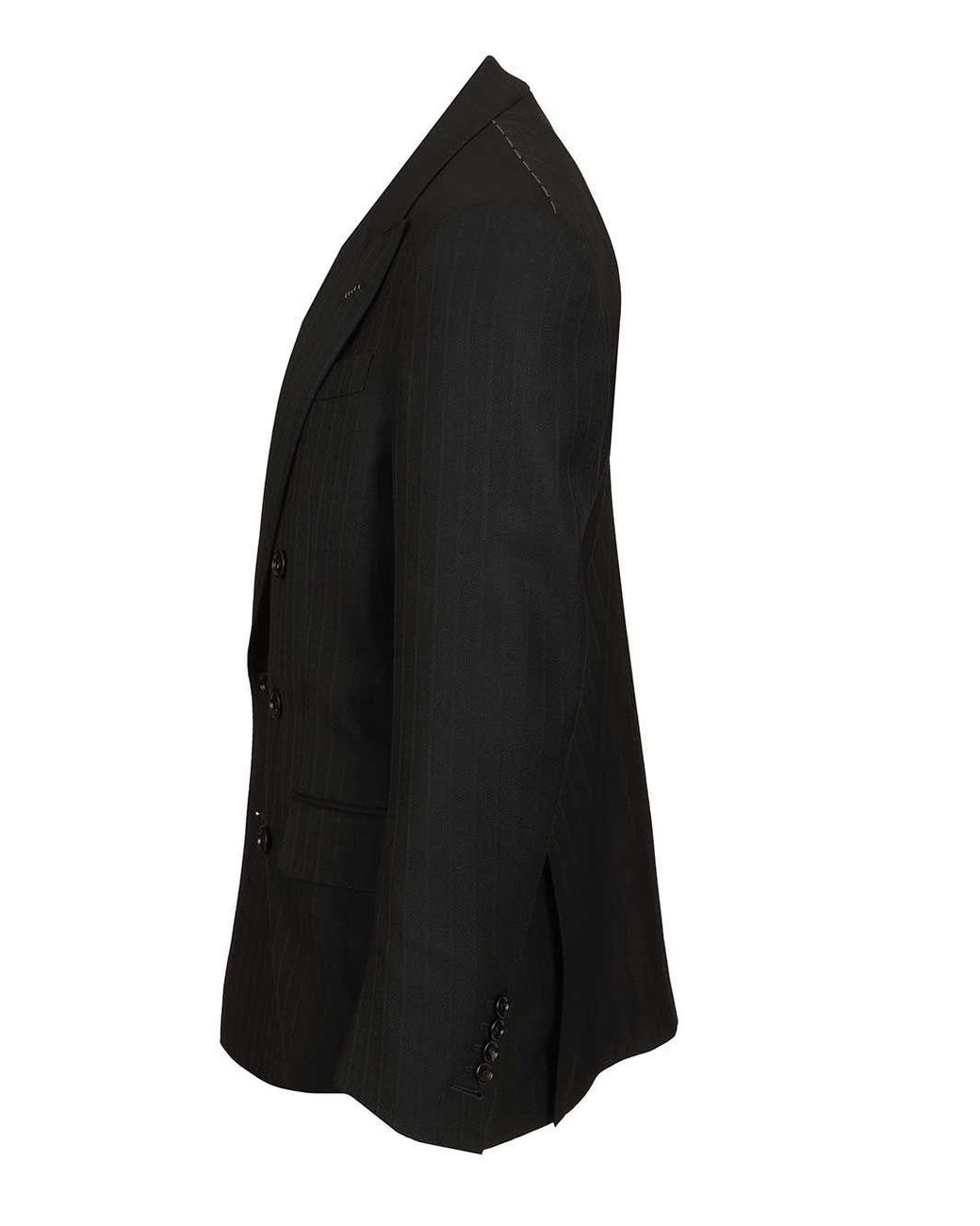 Tom Ford Black Satin Striped Blazer for men