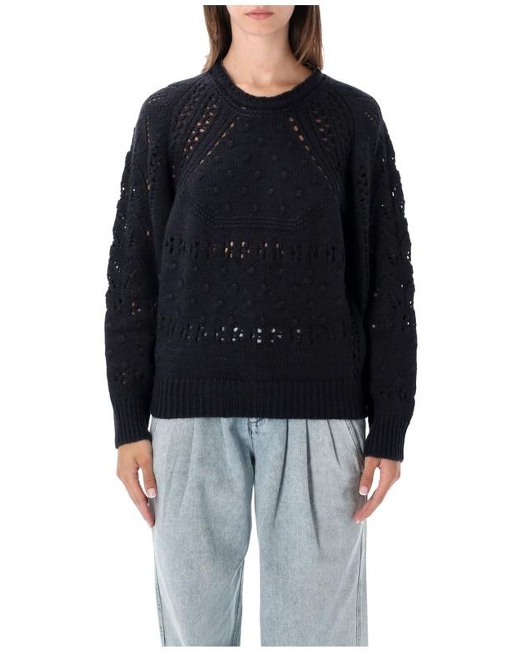 Isabel Marant Blue Isabel Marant Étoile Luce Open-Knit Jumper