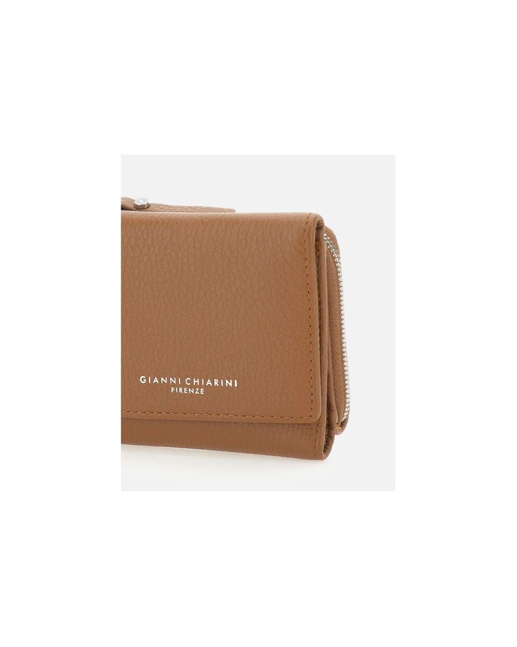 Gianni Chiarini Brown Grain Compact Wallet