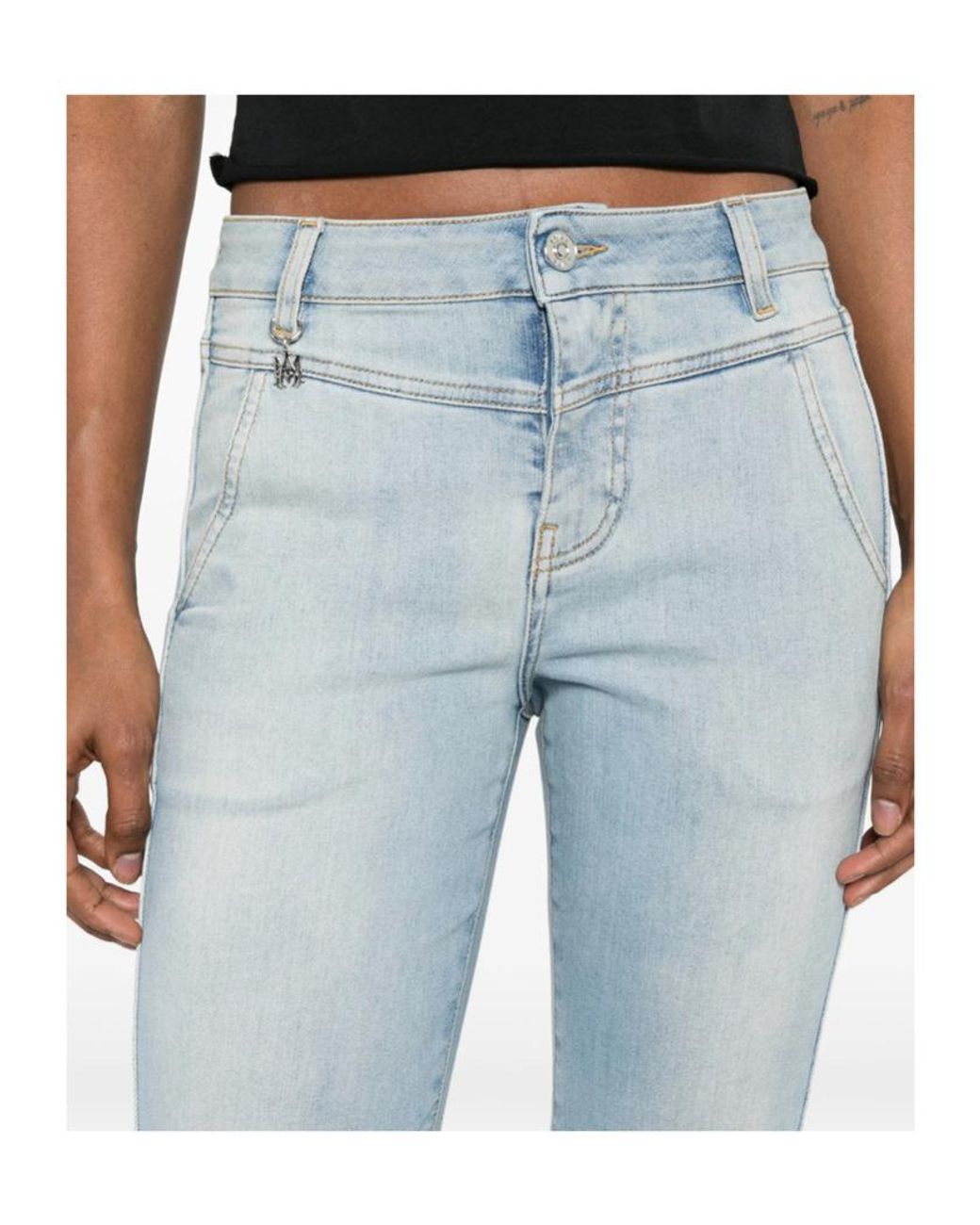 Amiri Blue High-Rise Flared Jeans