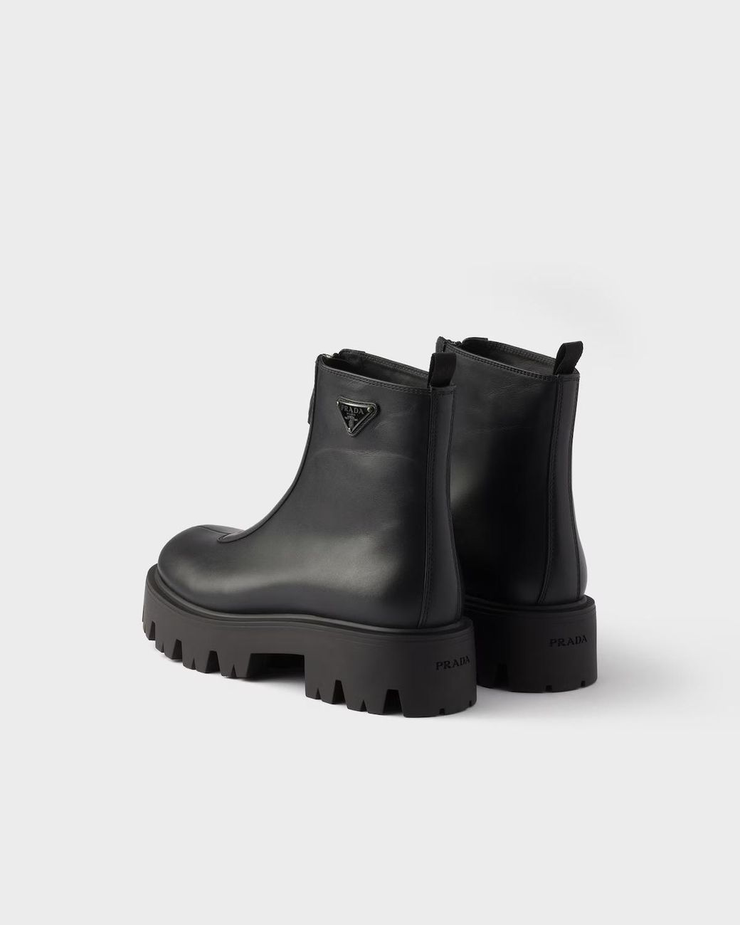 Prada Black Zipped Ankle Boots