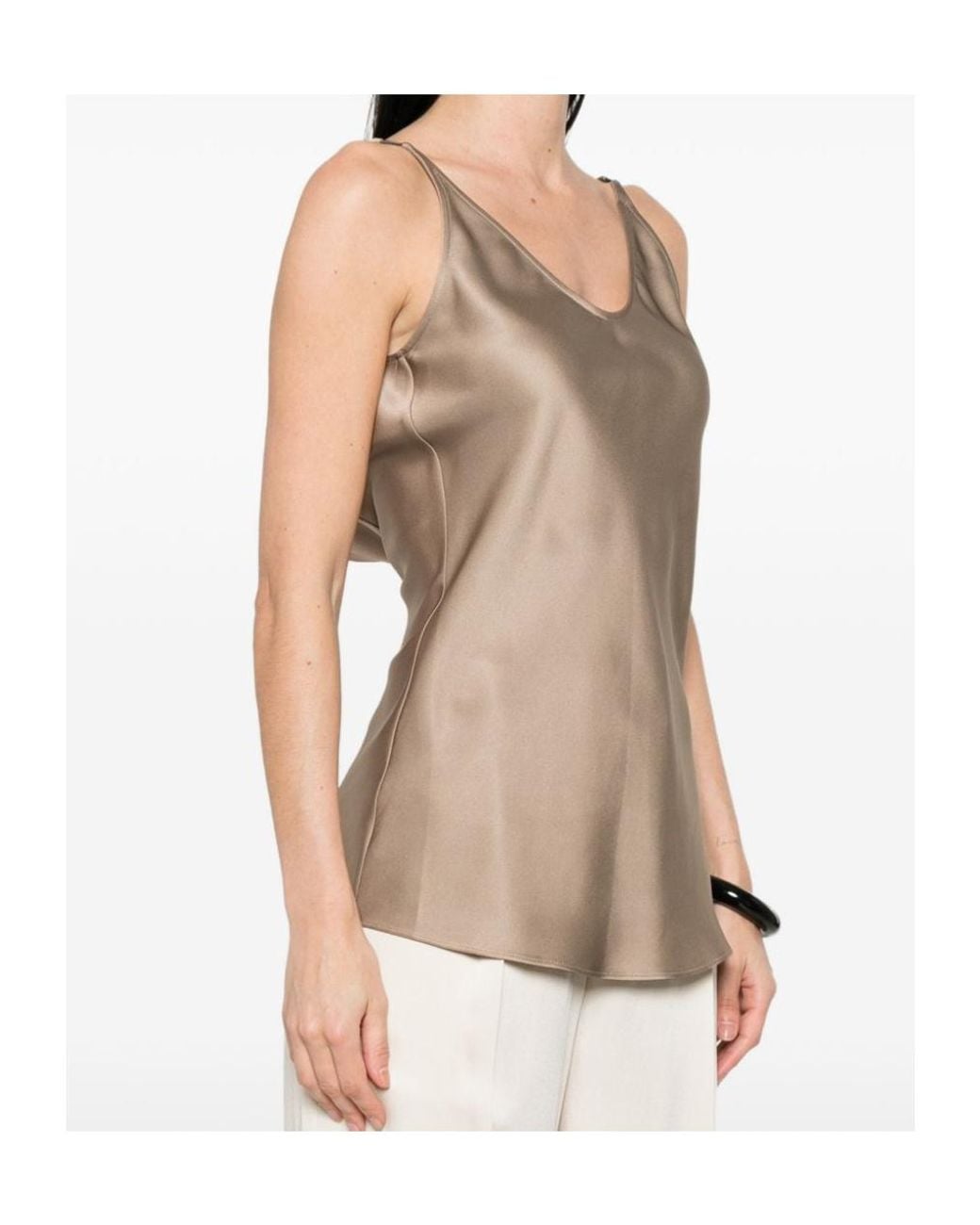 Brunello Cucinelli Natural Silk Top