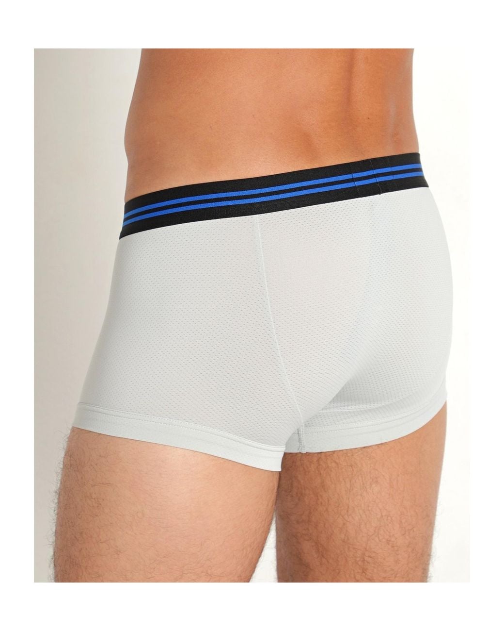 Emporio Armani Gray Elastic-Waist Trunks for men